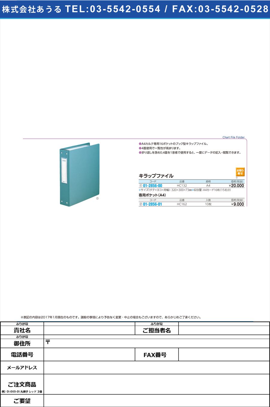 キラップファイル（Ａ４） ｷﾗｯﾌﾟﾌｧｲﾙ HC132(01-2856-00)